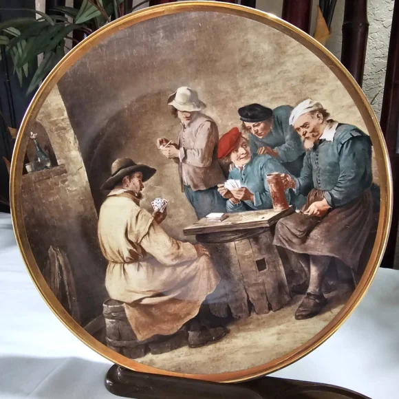 Vintage The Card Player Plate - Picture 1 of 5